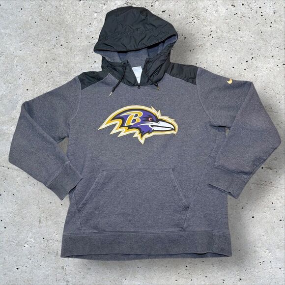 Nike Other - Nike Baltimore Ravens Hoodie Mens XL Gray NFL Team Apparel Pullover Sweatshirt